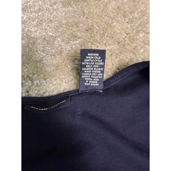 New York And Co Black Dress Size Medium Black Cap Sleeve Knee Length D762 - Picture 7 of 10